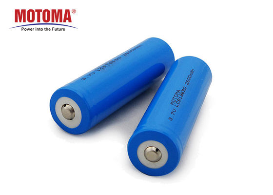 Batterie cylindrique de lithium rechargeable, batterie 2600mAh de l'ion 3.7v de lithium de la tension résiduelle 18650