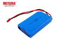 batterie portable de dispositif de 6*38*62mm, paquet de batterie rechargeable de 1700mah 7,4 V